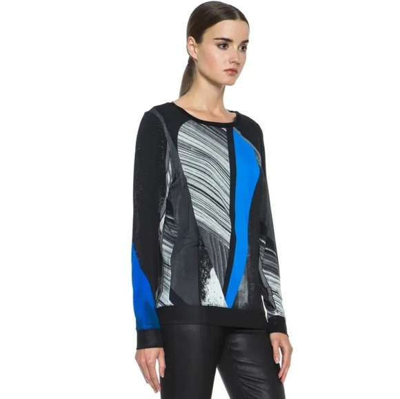 Helmut Lang Fracture Print Jersey Sweater Lightweight Long Sleeve Small - Picture 9 of 17